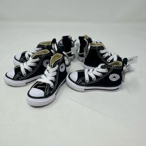 Converse Black and White Mini Sneaker Keychains Shoes Hi Tops LOT of 7